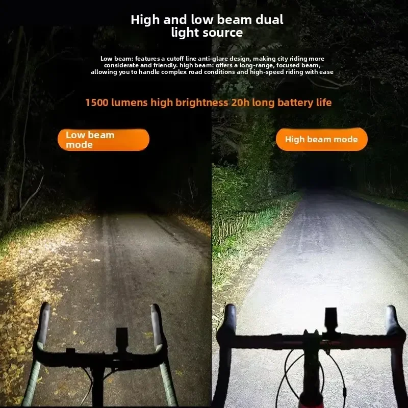 4500Mah Bicycle Lights Hoisting Cut-off Line Night Riding Highway Hanging Headlights Mountain Bike Is