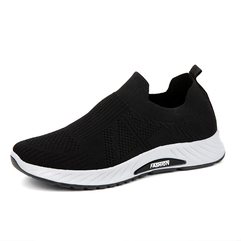 2024 Summer New Cloth Shoes Soft Sole Comfortable Casual Single Shoes Mesh Breathable Solid Color Sports Walking Shoes