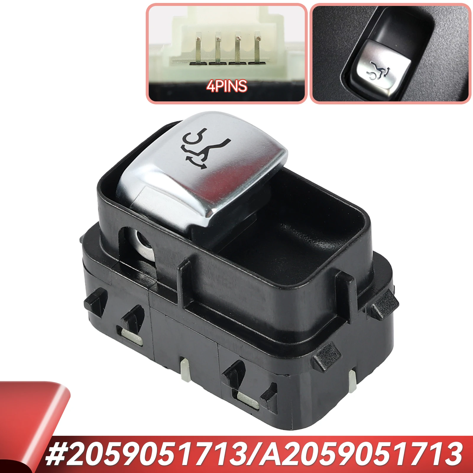 A2059051713 Rear Trunk Release Switch Control Button Car 2059051713 For Mercedes Benz C-Class GLC W205 W253 X253 C253 2015-2010