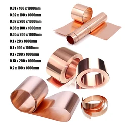 99.99% Copper Belt Pure Red Copper Ultra-thin Copper Foil Copper Sheet Roll Thick Plate Grounding Conductive Heat Sink 1000mm