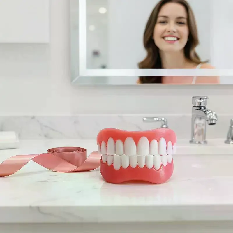 Comfortable False Teeth With Filling Glue Disposable Upper Lower Veneers Temporary Teeth Makeup