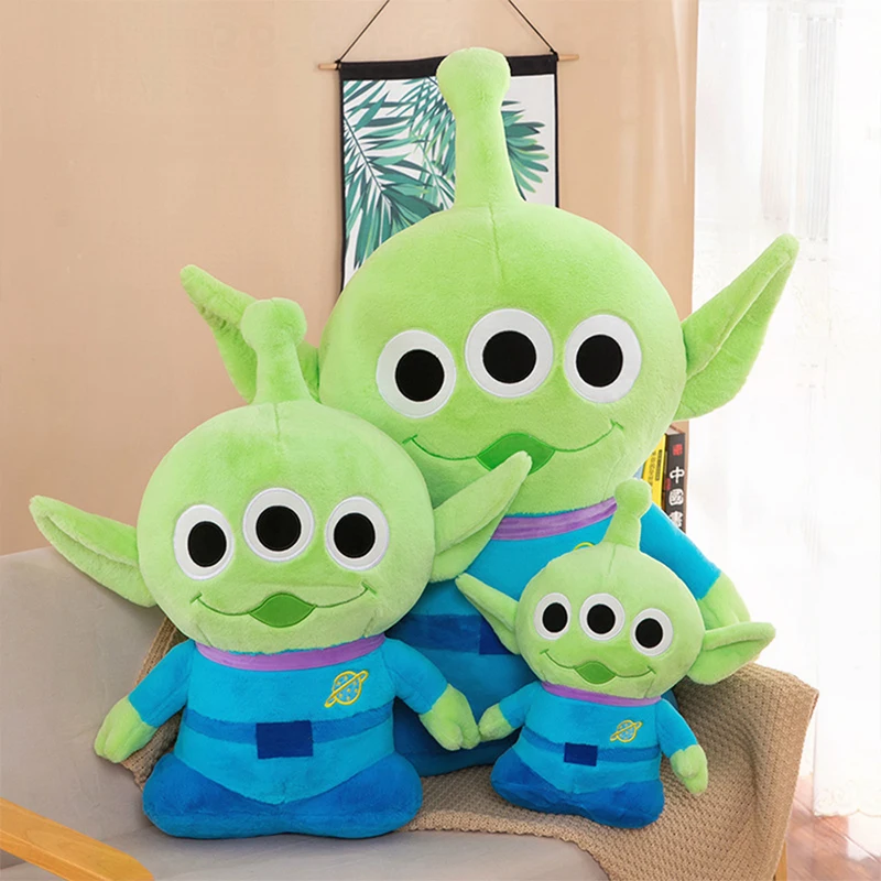 Urocza pluszowa zabawka kosmita z kreskówki, potwór z trzema oczami, wypchana lalka, poduszka, prezent urodzinowy/świąteczny dla dzieci, miękki potwór Sullivan