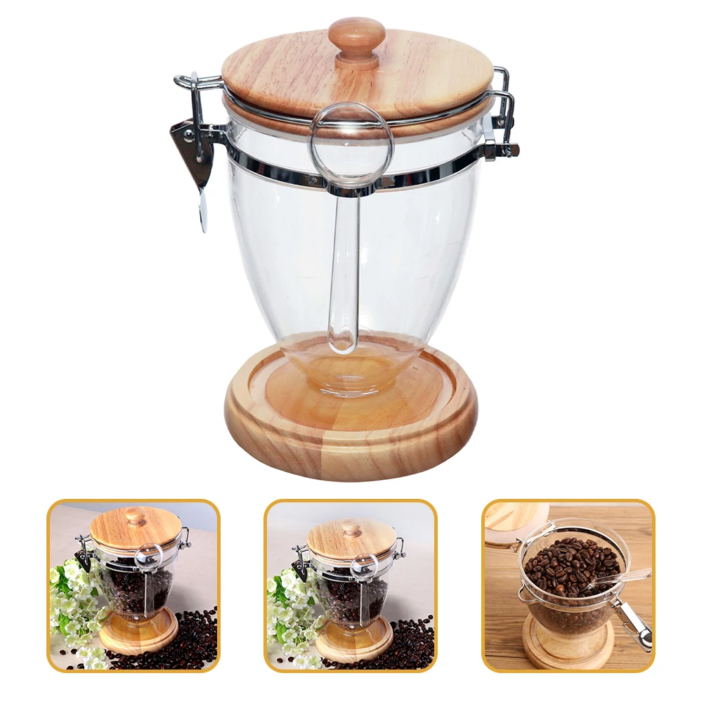 

Airtight Storage Jar for Tea Bags Sugar Coffee Plastic Containers Sealed Lid H Material Household Holder