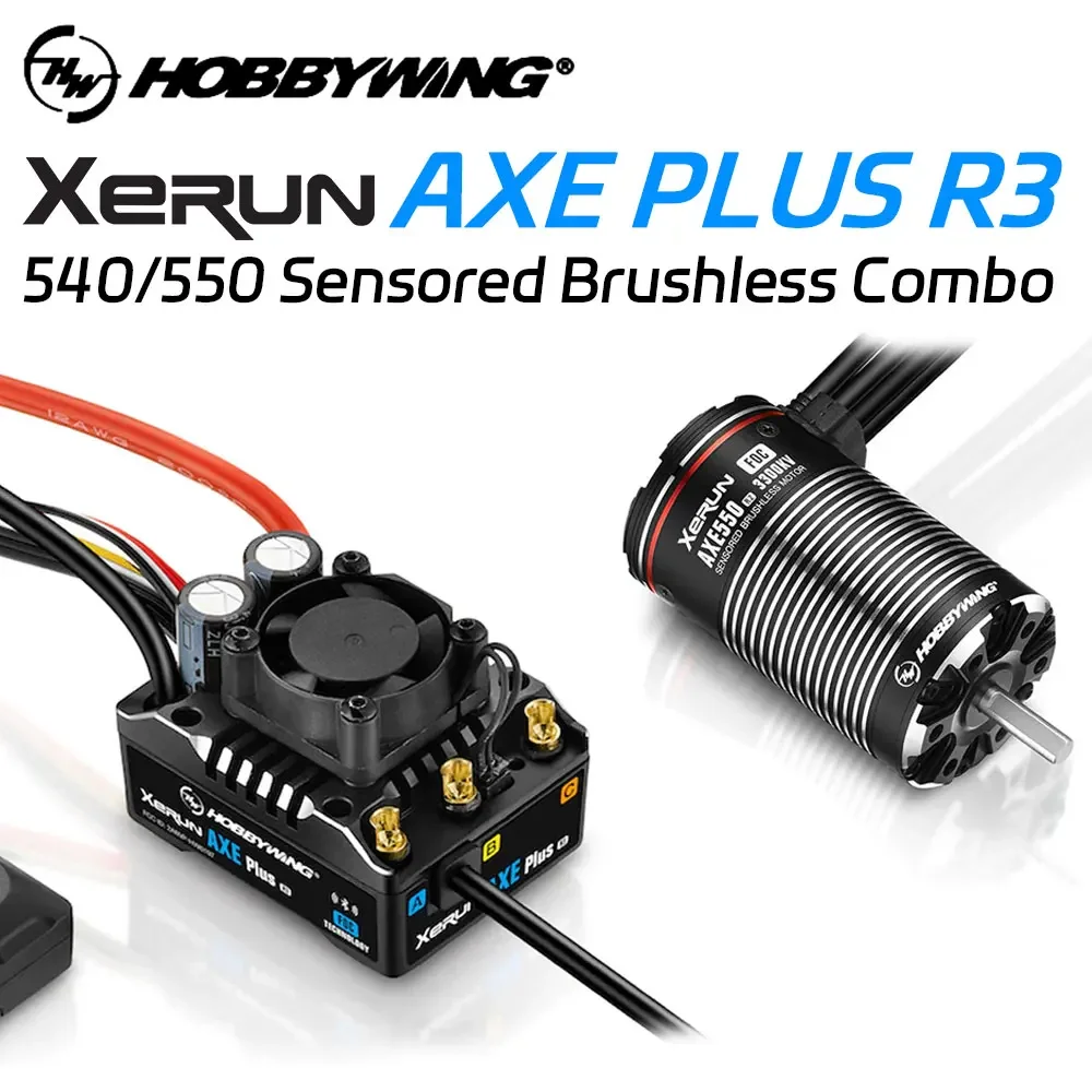 Hobbywing XERUN AXE PLUS R3 135A ESC 550/540L R2 Motor Brushless Sensored Combo For 1/10 RC Electric Model Car Crawler SCX10