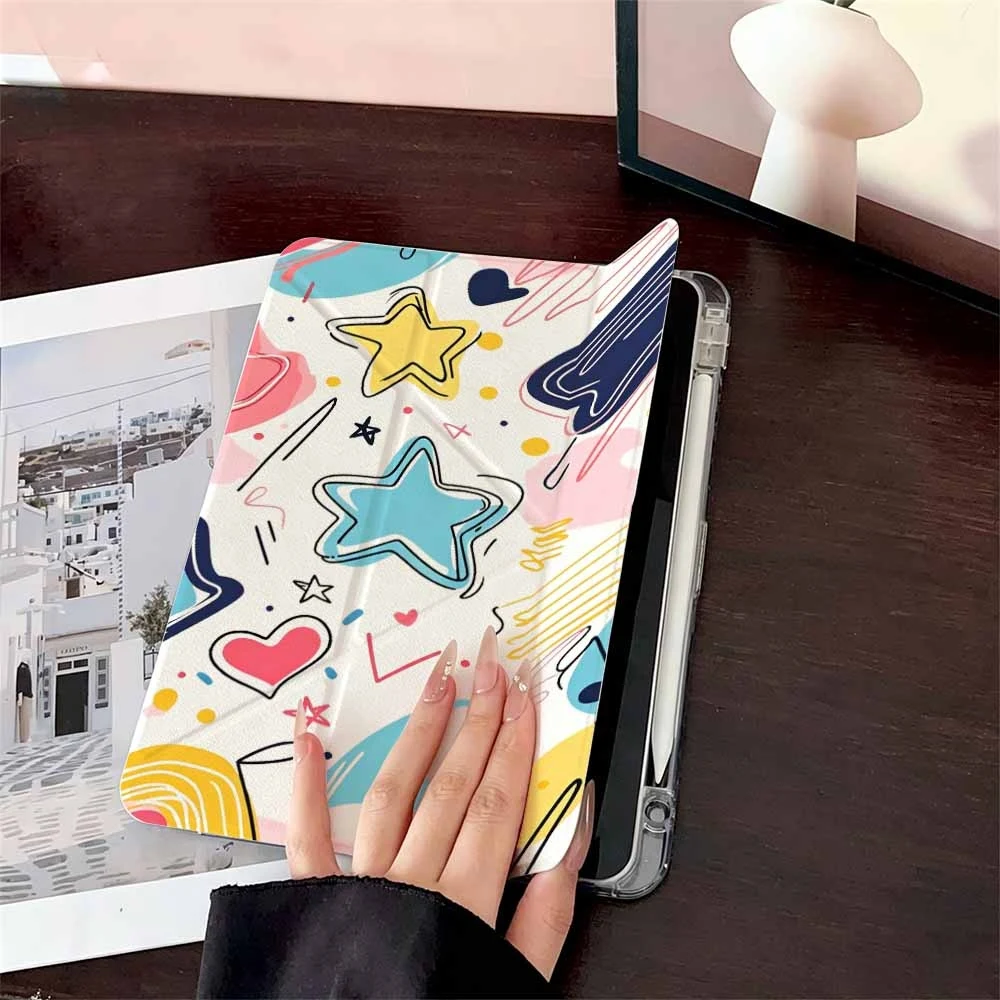 Trending Cute Doodles For Samsung Galaxy Tab A8 A9 A11 S6 S7 S8 S9 S10 FE Plus Lite Protective With Pen Slot Tablet Case