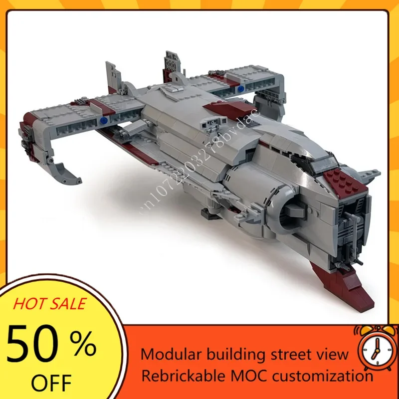 1311PCS Polan 717Transport Space War Military MOC SpaceShip Battle Model Custom Puzzles Architecture DIY Assembly Model Toy Gift
