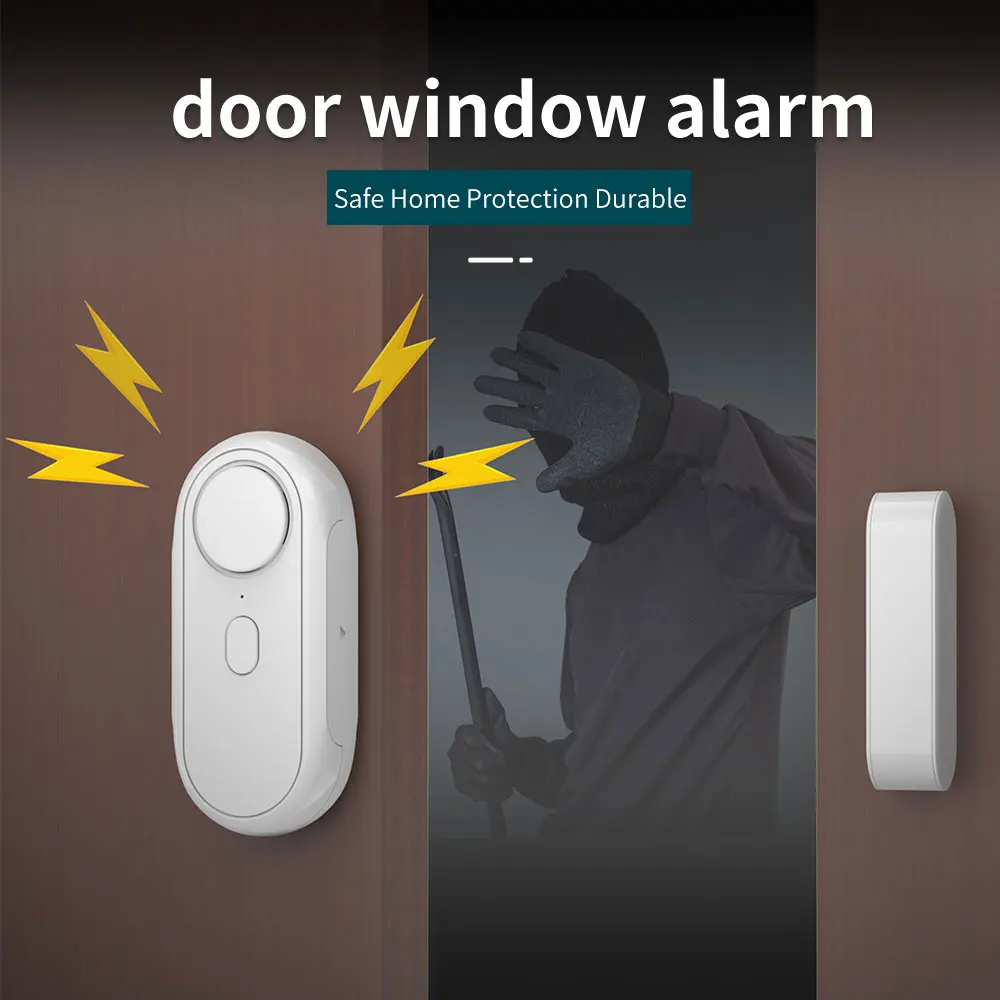 65-120dB Adjustable Sound Standalone Door Sensor Burglar Alarm Open Closed Magnetic Gap Window Alarm Detector With Multi Sounds