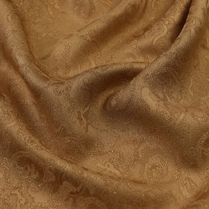 

Woven gold pure silk new Chinese-style Hanfu and cheongsam fabric