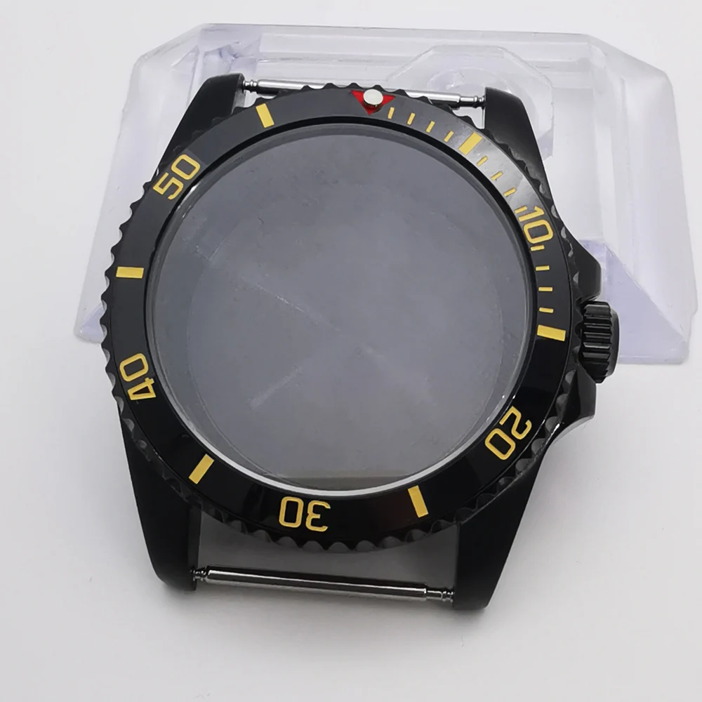 

36mm sapphire glass black pvd coated watch case fit NH35 NH36 NH34 ETA2836 Miyota8215 DG2813/3804 movement