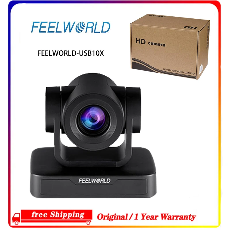 FEELWORLD USB10X 1080P PTZ Camera USB 10X Optical Zoom Auto Focus, Video Conference System for Business Education Medical Use