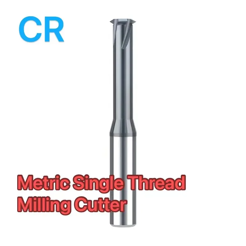 

Thread Milling Cutter 60 Degree Single Tooth Carbide M1.2 M1.6 M2 M2.5 M3 M4 M5 M6 M8 CNC Machining Steel Threaded cutter HRC65