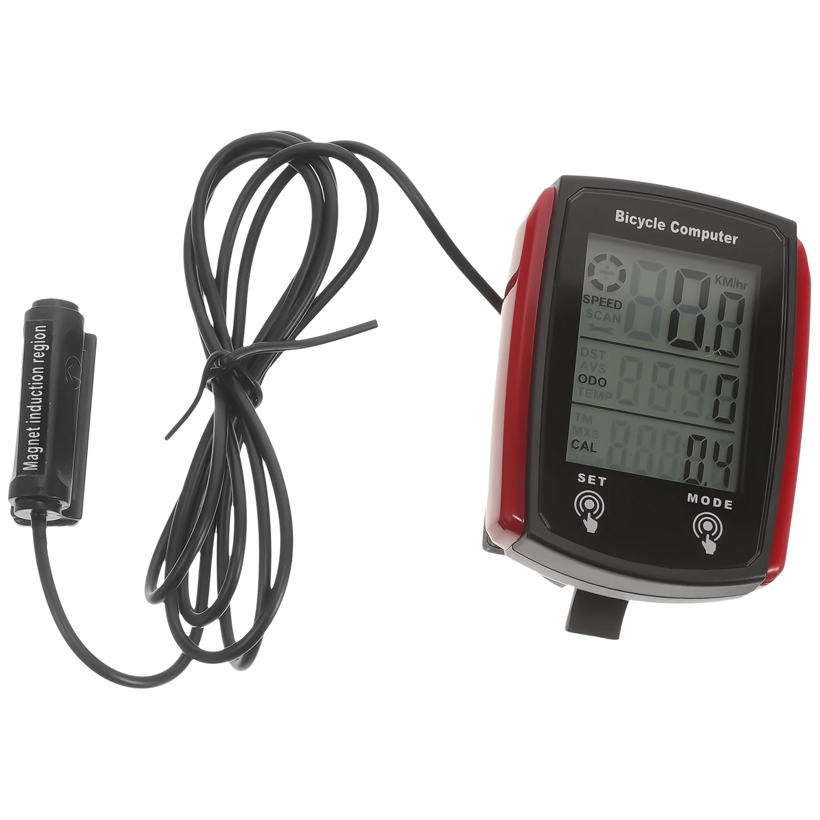 

Wireless Bike Computer Waterproof Speedometer for Bicycles Electric Bike Large Screen Cycling Accessories Red Black Smart