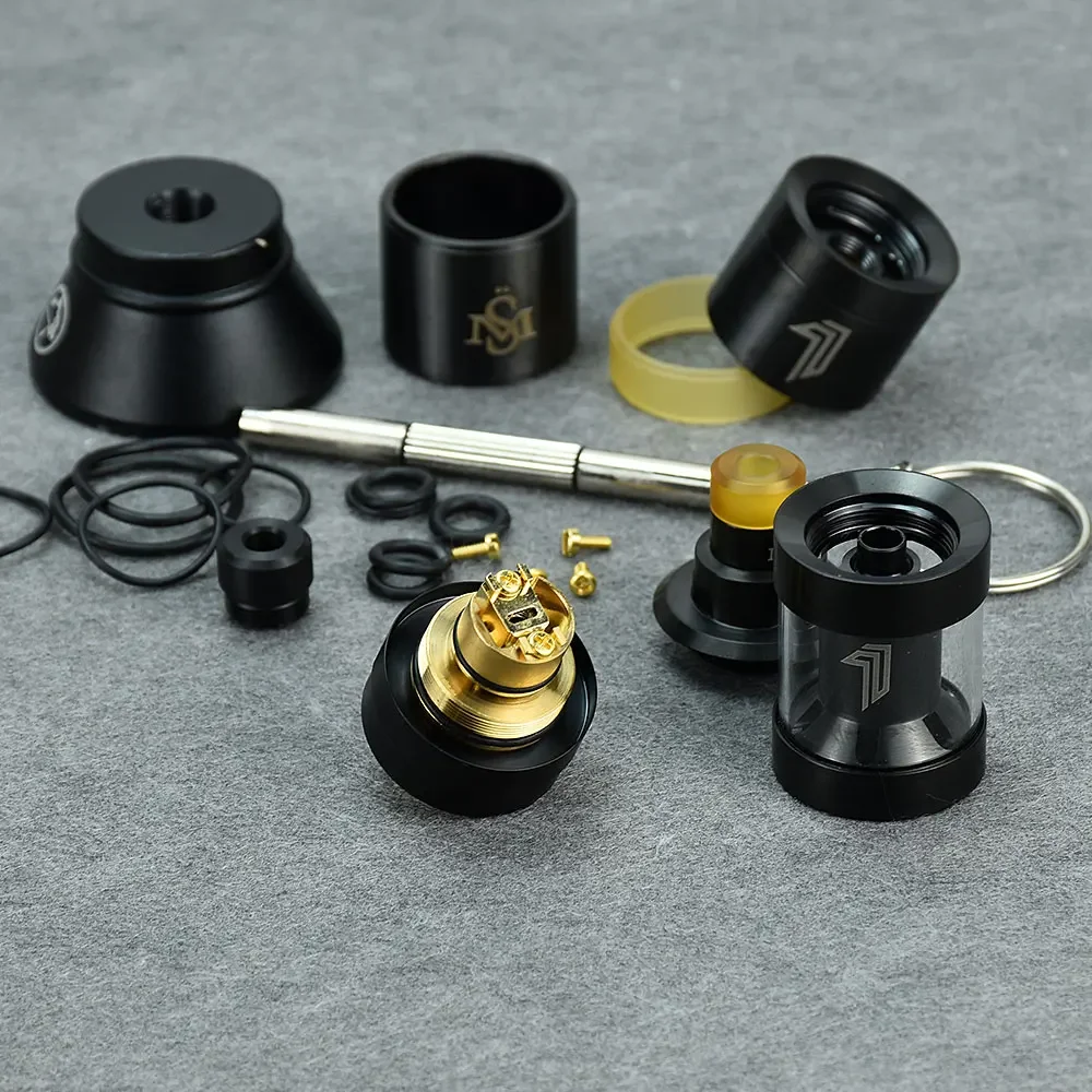 

Kayfun Prime SE NITE DLC RTA 22mm Topfill 2ml Vaporizer Atomizer Tank - Wolfcoolvape Style with 316SS and SteamTuners Bellcap