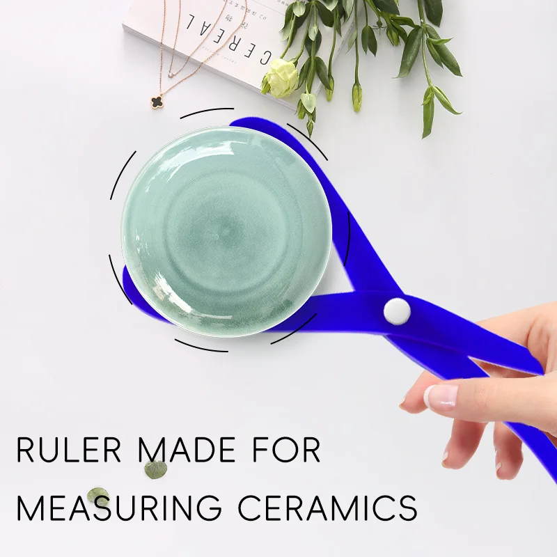 Acrylic ceramic caliper - Measures the size of ceramic vases. Acrylic portable and detachable measuring tool ruler