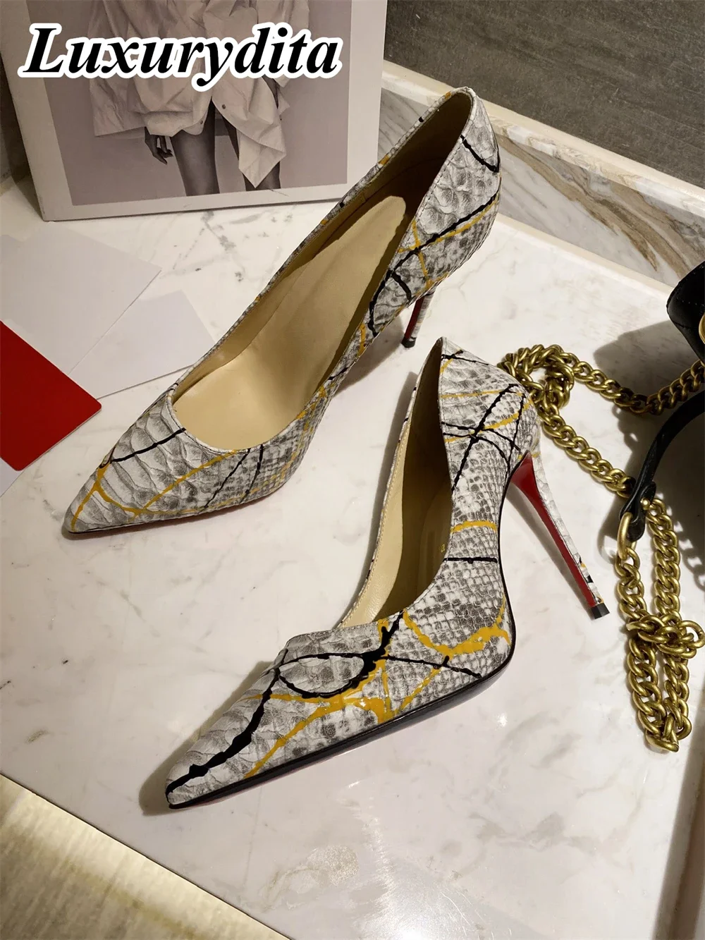 

Top Quality Womens High Heels 0-12cm Luxury Fashion Ladies Sandals Designer Classic Red Heel Real Leather sole Mules Shoes 2207