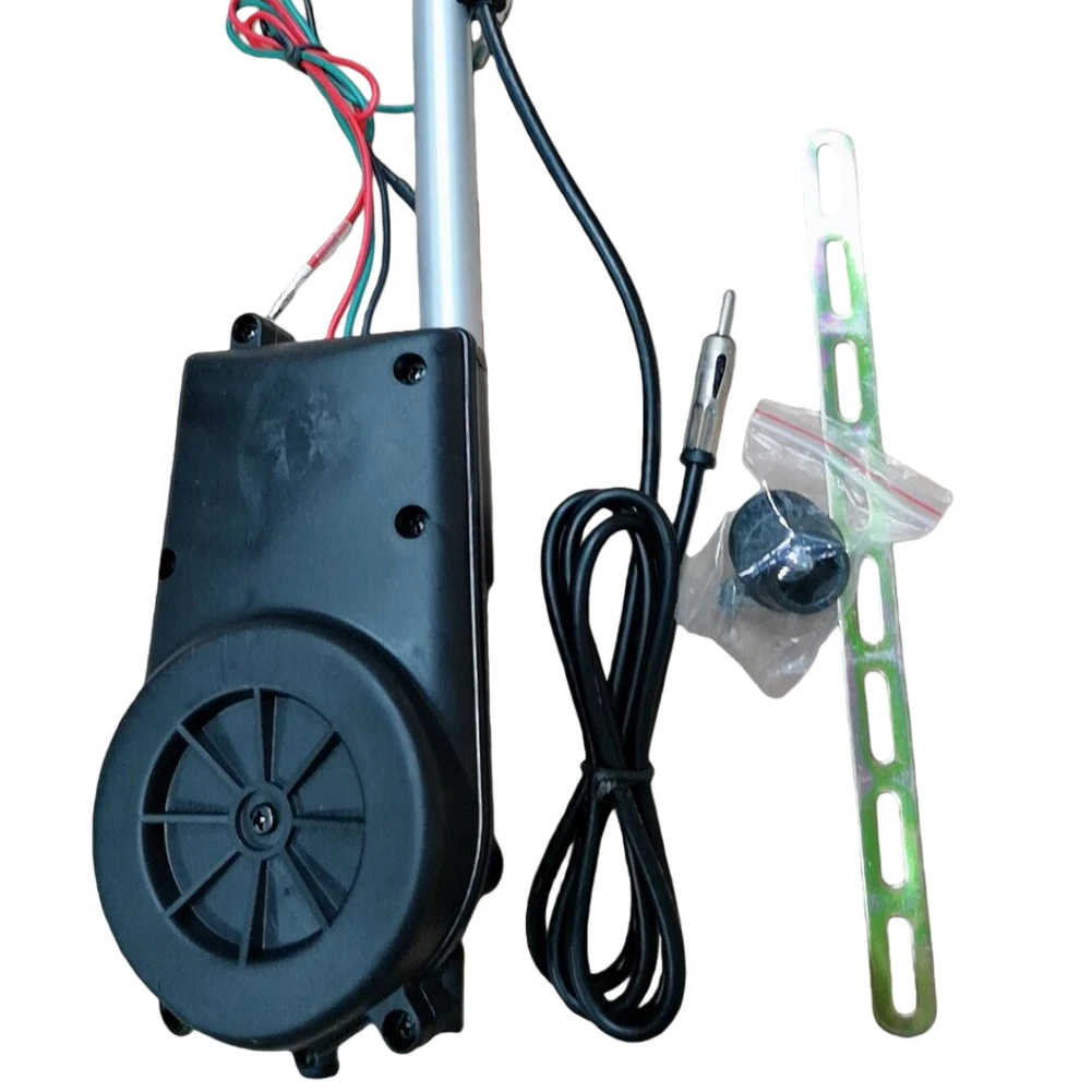 Car-Mounted 12V AM FM Radio Antenna with Automatic Telescopic Mast and Stainless Steel Construction for Long-Term Use