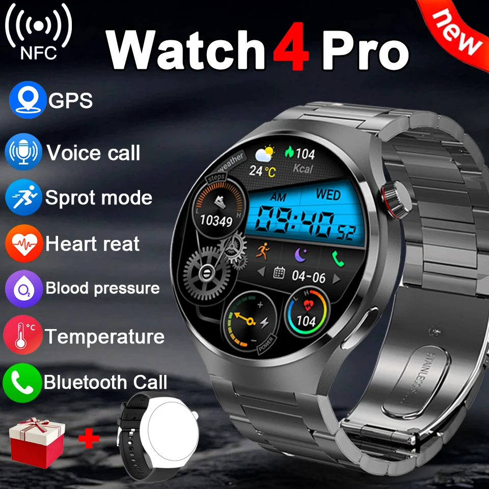 2025New For Huawei Watch4 PRO Smart Watch Men Ms.Watch 4 Pro HD Screen Bluetooth Call NFC GPS Heart rate waterproof SmartWatch