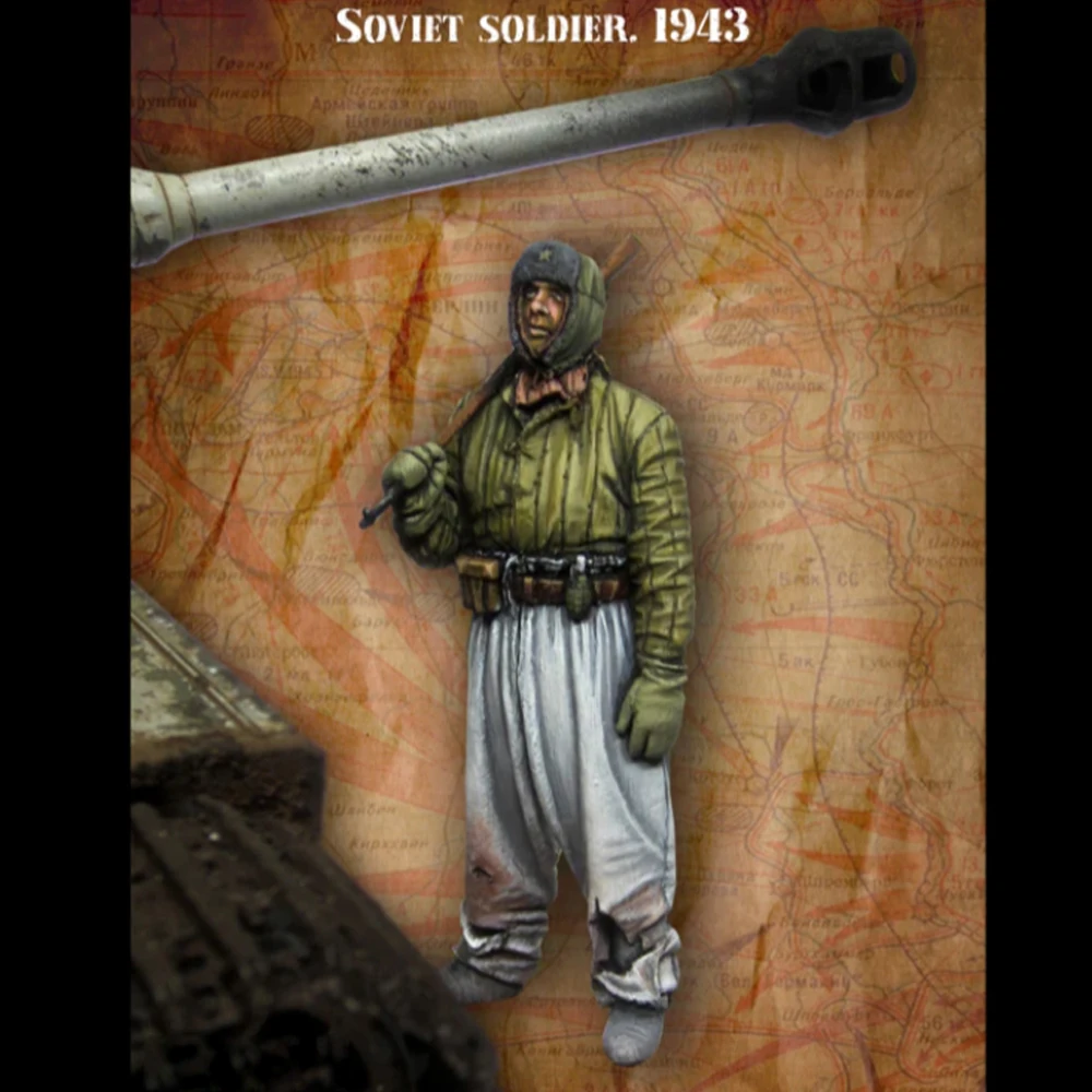 Soldat russe n ° 1 1/35, figurine en résine, soldats, thèmes militaires de la seconde guerre mondiale, kit non assemblé et non peint, 1943
