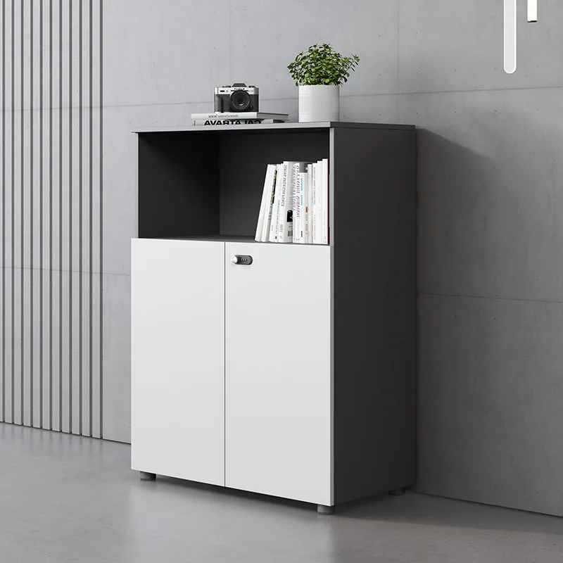 LH1 office high-end wooden file cabinet with lock storage office data cabinet