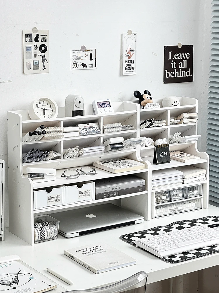 

Многофункциональный настольный органайзер для ручек и книг с большой вместимостью, наклонным хранением и многоуровневыми разделителями