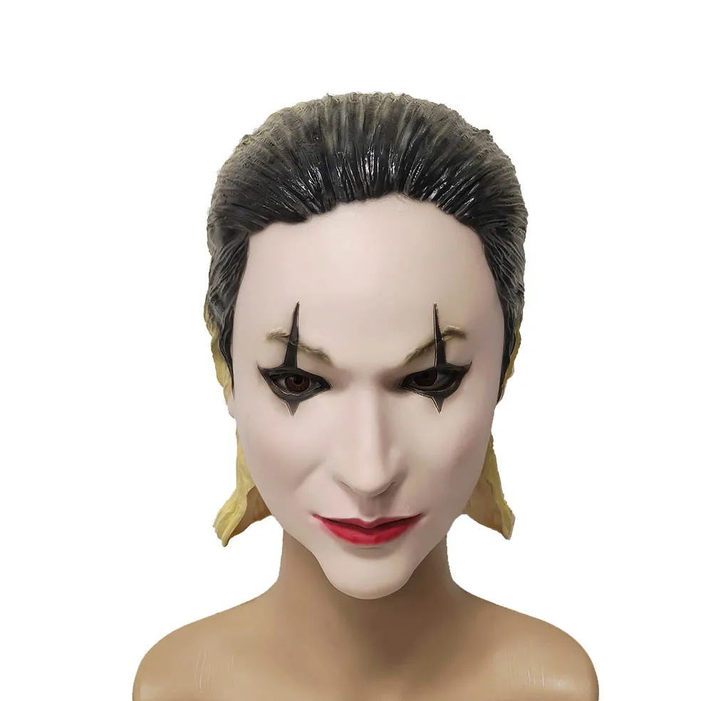 Realistische Latex-Vollkopfmaske im weiblichen Stil mit geformtem Haar-Make-up-Design für Halloween, Maskerade, Cosplay-Party, Verkleidungs-Requisite – Detail 7