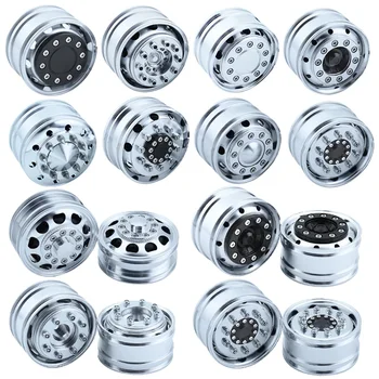 2 pièces RC camion métal 20mm/25mm largeur roue motrice/roulement moyeu jante pour 1/14 Tamiya SCANIA 770S 56368 VOLVO ACTROS MAN modèle de voiture