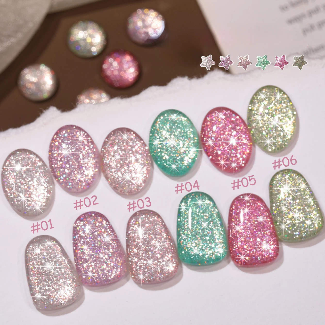 여자용 젤 네일 폴리쉬 네일 용품 ---- 고밀도 슈퍼 플래시 글리터 네일 아트 네일 살롱 홈 DIY 인기 미백 젤