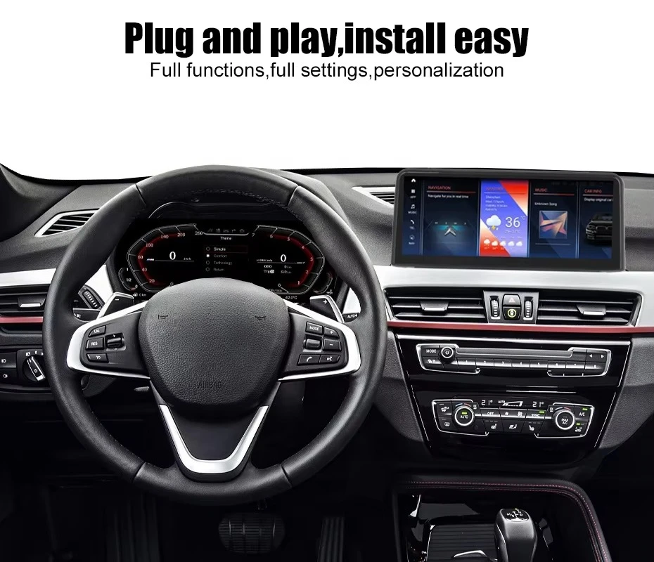 سيارة LCD لوحة القيادة الرقمية لوحة أداة العنقودية عداد السرعة قمرة القيادة الافتراضية ل X1 X2 F48 F49 F39 2016-2022 #2