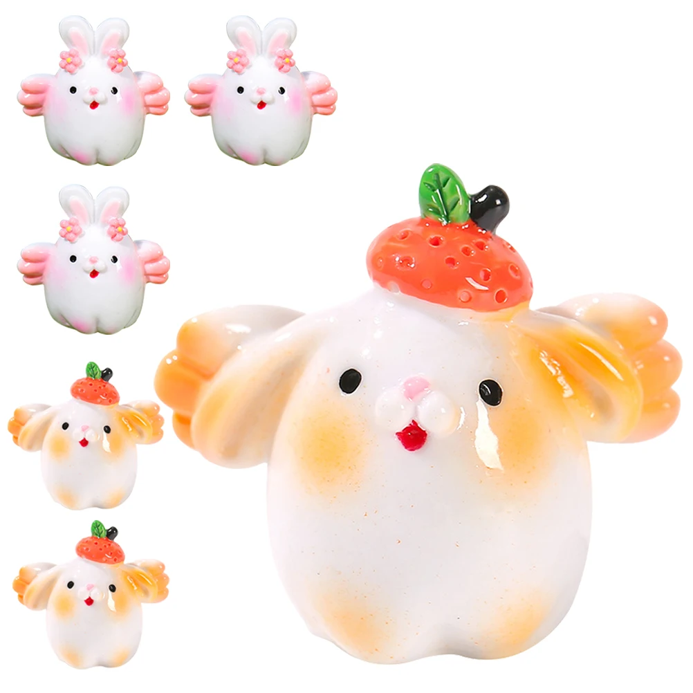 6-teilige Dekorationen, simulierte Tierornamente, Kunstharzfiguren, kleine Tiere, Mini-Statuen