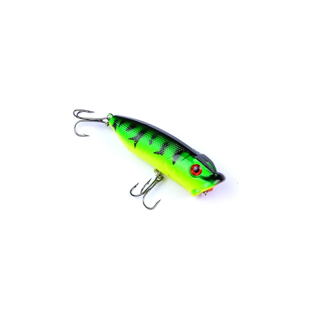 Sea Fishing Popper Hard Bait Wobbler Fishing Lure 73mm 11g 6# Hook Artificial Floating Trailer Ocean Fishing Bionic Carp Tackle