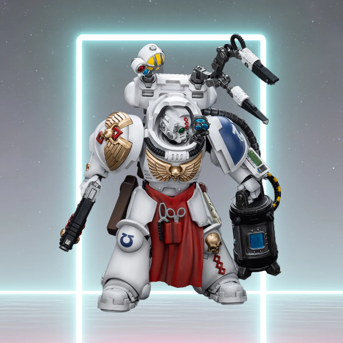 

JOYTOY Warhammer 40K Uitramarines Apothecary Biologis Action Figure Toy Special Uitramarines Model Space Marines Fans Collection