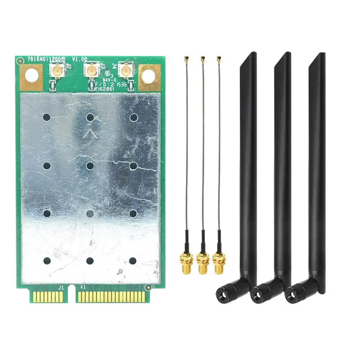N88R! QCA9880 WLE900VX WIFI Card Kit 1300Mbps 5Ghz Mini PCIE Wireless WiFi Adapter Module for Win7 8 10 11 Linux OpenWrt