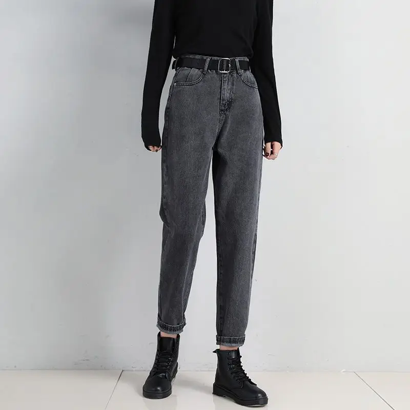 

Trendy High Waist Loose Dad Jeans Women's 2025 New Style Slimming Cigarette Shape Carrot Straight Harlan Pants