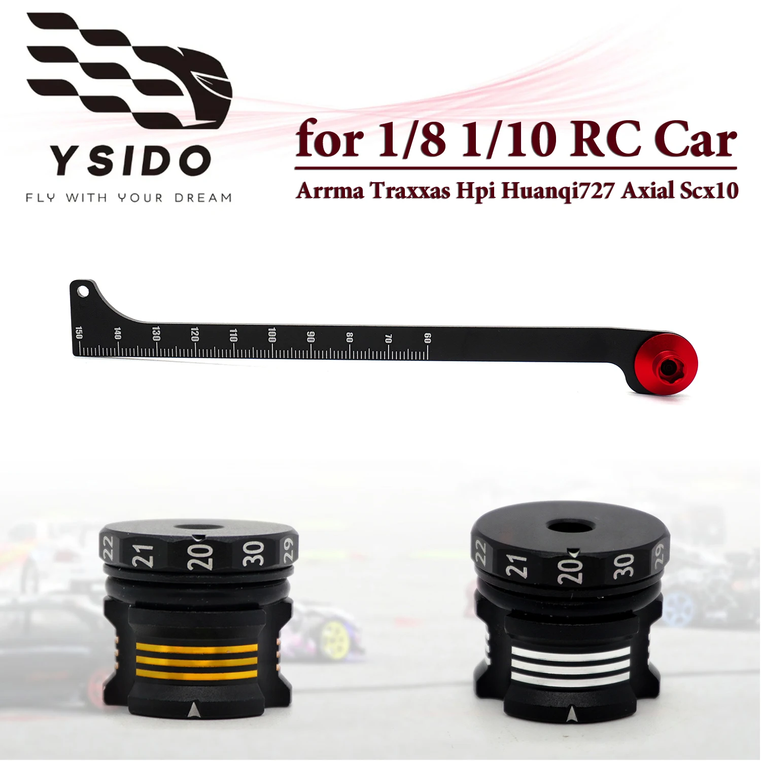 1/8 1/10 RC Car Shock Absorber Travel Measuring Ruler Rotary Height Measuring Ruler For Arrma Traxxas Hpi Huanqi727 Axial Scx10