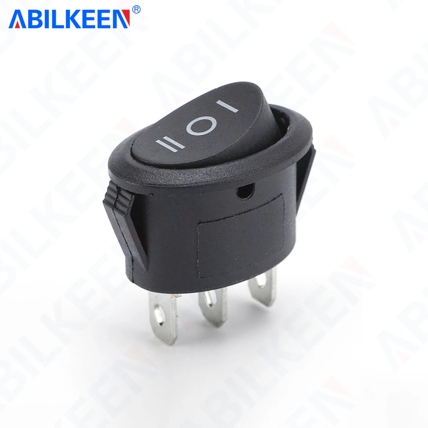

100PCS/LOT ABILKEEN KCD3-103-9 3Pin SPDT Rocker Toggle Switch ON-OFF-ON Latching Rocker Toggle Switch for Oven; Power Strip