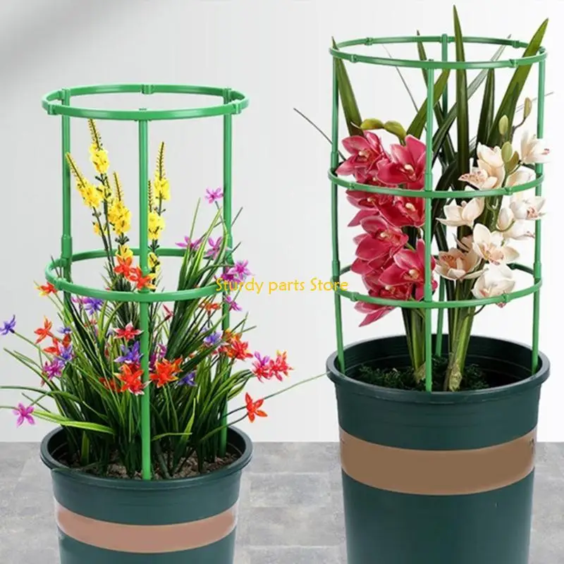 97QC 2レイヤーバルコニー植物と屋外庭園のための多目的植物ケージの杭