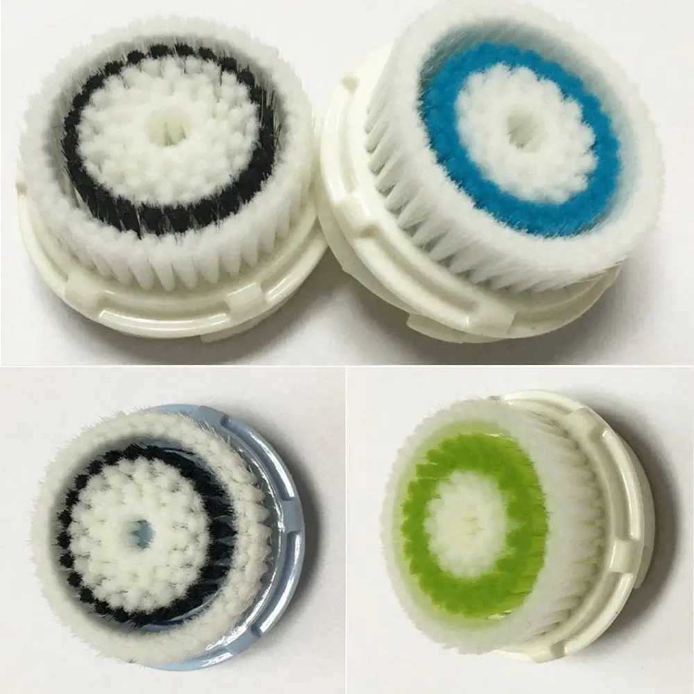 Único portátil normal branqueamento acne escova de limpeza profunda dos poros cabeça substituição ultra sônica limpadores faciais