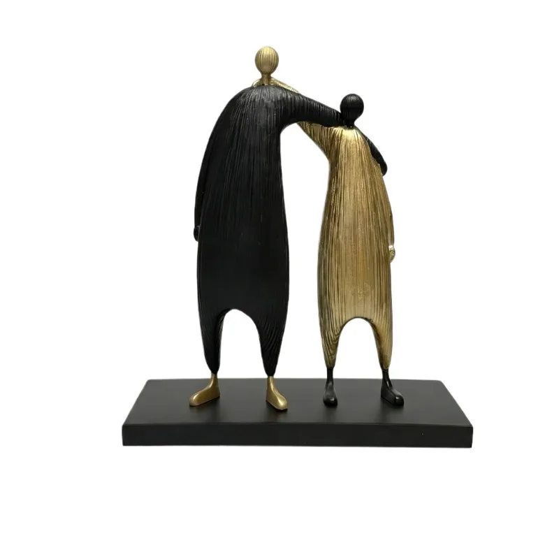 Abstract Resin Figure Sculpture, Modern Minimalist Desktop Ornament, Niche Home Soft Decor for Living Room Study Desktop
