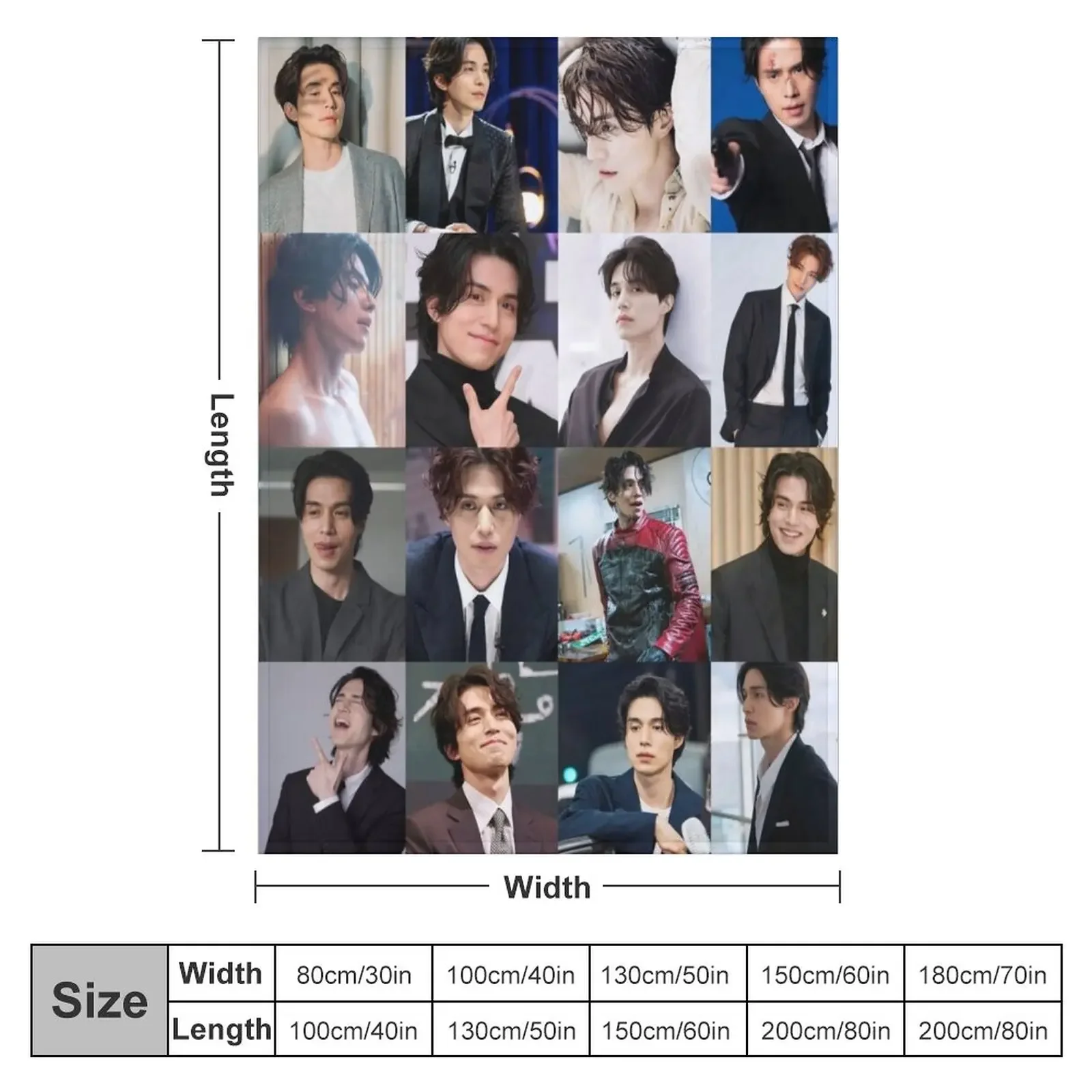 Lee Dong Wook Throw Blanket Decoratives Warm Blankets