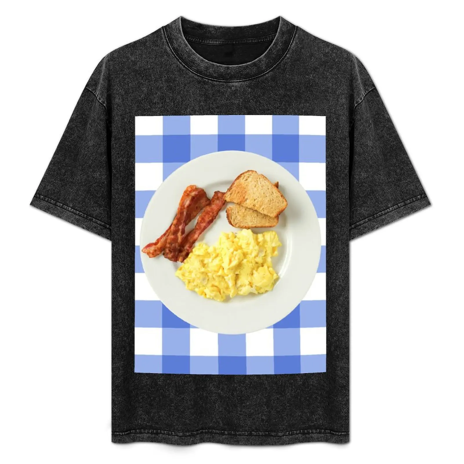 Breakfast Ron Swanson Poster Bacon Eggs And Toast T-Shirt boys whites blacks vintage graphic tee shirts men