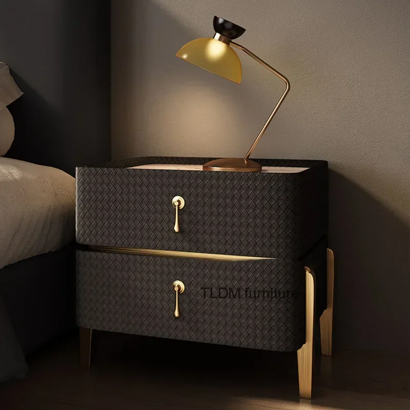 

Luxury Drawers Nightstands Cabinet Storage Mobile Coffee Tables Indoor Wooden Designer Square Muebles Hogar Minimalist Furniture
