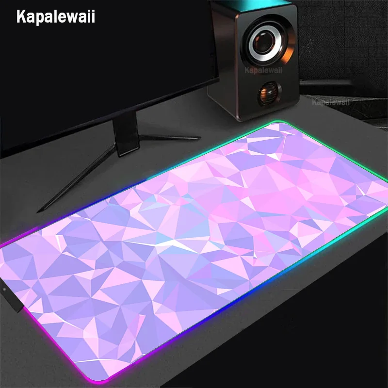 

Colorful Geometric Art RGB Large Gaming Mousepad Non-slip Rubber Led Desk Mat Computer Pad Keyboard aptop Notebook Pad XXL 90x40