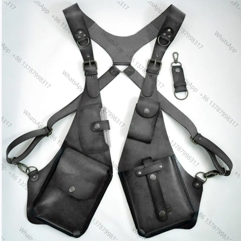Vintage Underarm Strap Wallet Pocket Anti-Theft  Bag Gothic Adjustable Leather Strap