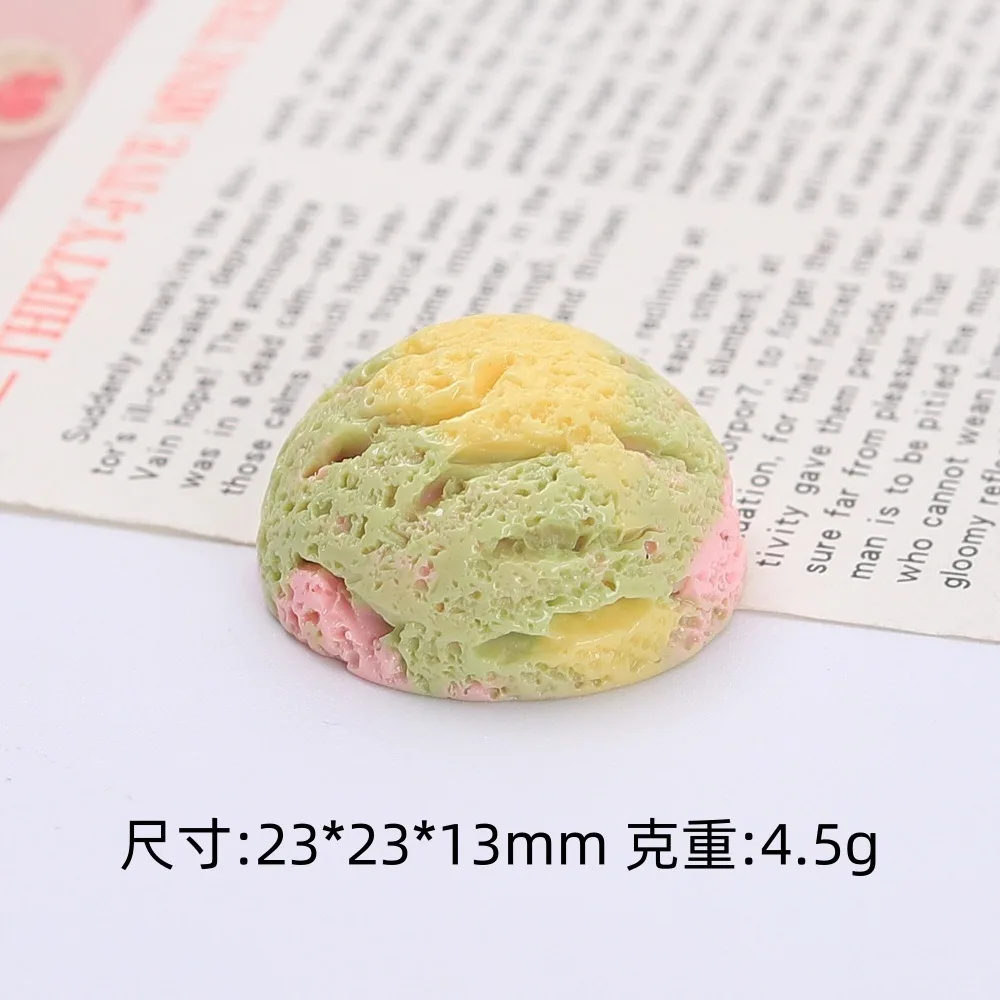10Pcs Kawii resin Biscuits Series Miniature Flat Back Cabochons For Hairpin Scrapbooking DIY Home Decor Craft Accessories