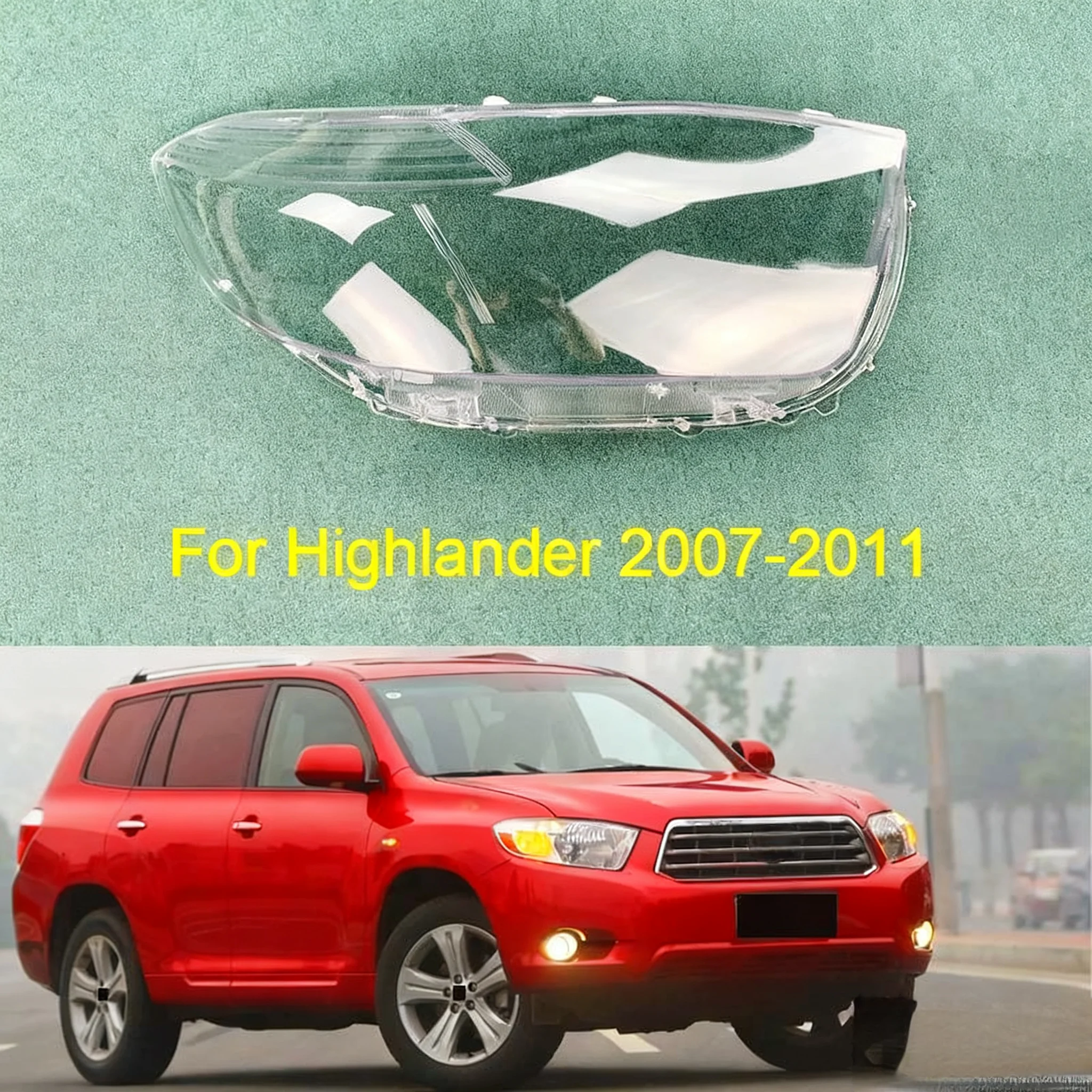 

Для Toyota Highlander 2007 2008 2009 2010 2011, крышка объектива фар, прозрачный корпус фары, автозапчасти