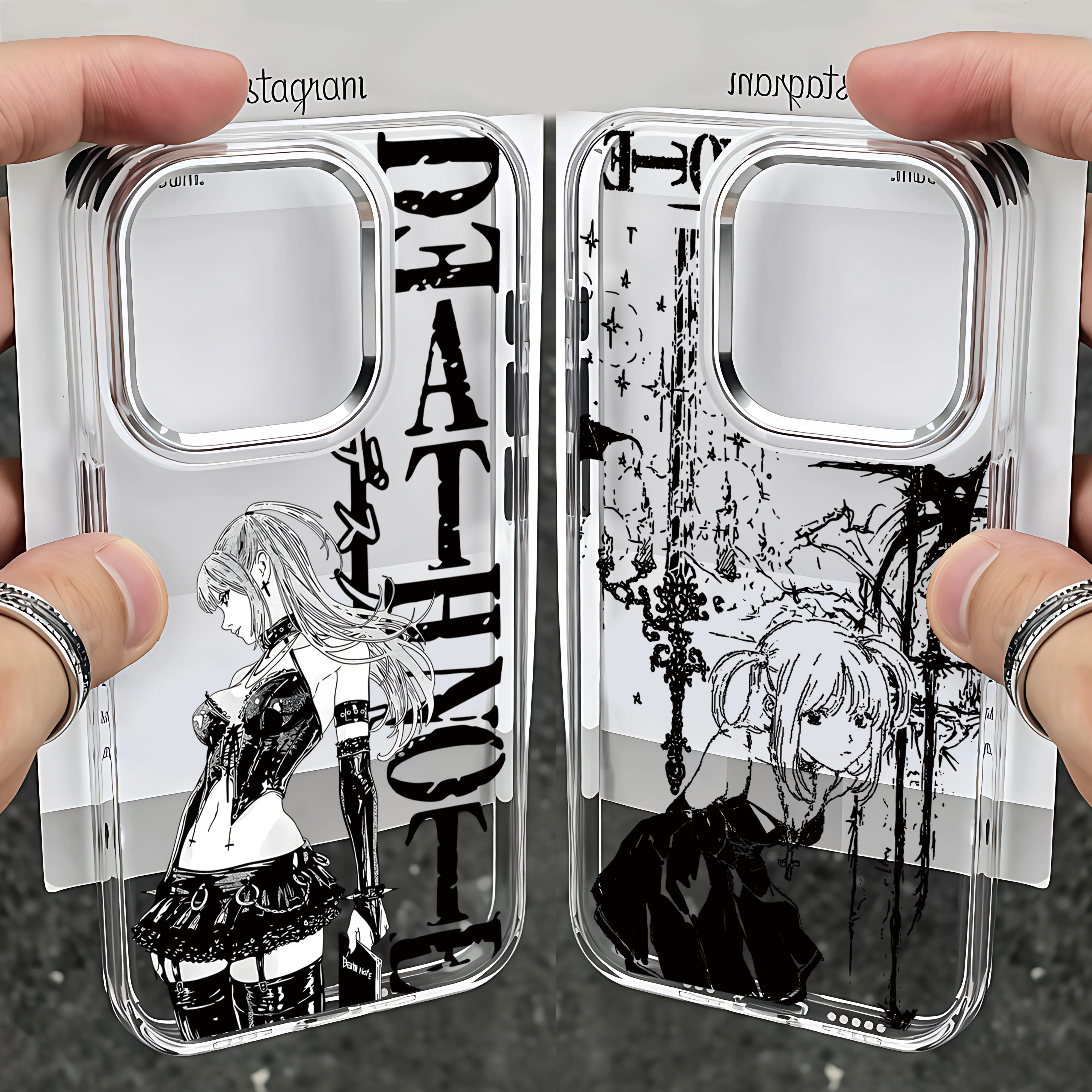 Phone Case Anime D-Death Note for Samsung Galaxy S25 S24 S23 S22 S21 S20 Note20 FE Ultra Edge Plus 4G 5G Transparent Soft Cover