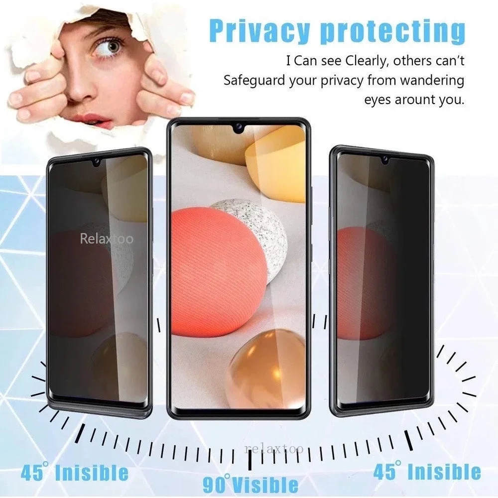 Protecteur d'écran en verre trempé anti-espion, film de protection pour Samsung Galaxy A50 S