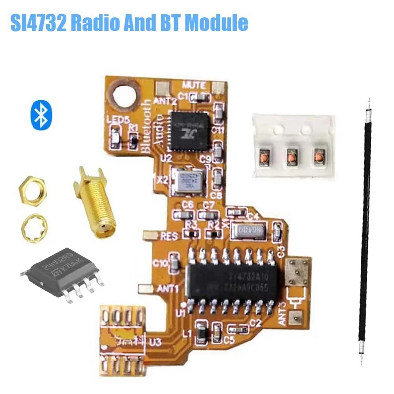 B04B-SI4732 وحدة بلوتوث معدلة + رقاقة 2 متر راديو SI4732 وبلوتوث Hifi وحدة إرسال ستيريو لـ Quansheng UVK5 K6