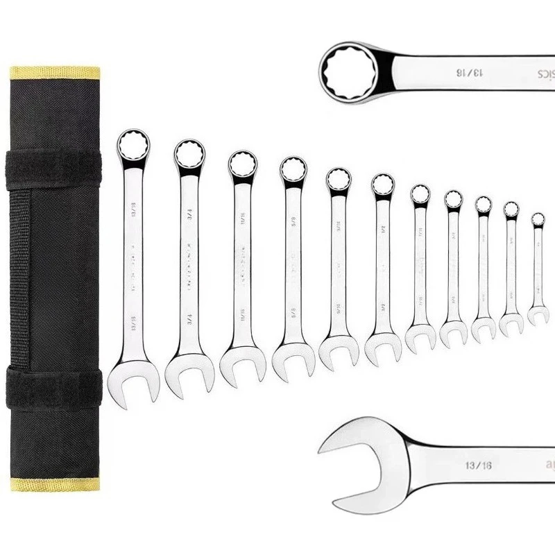 11 PCS Wrench Set Dual-purpose Hand Wrenches Mechanical Workshop Manual Wrench DIY Portable Repair Worker Versatile Spanner
