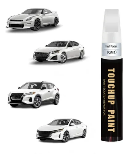QM1 Cloud White/Fresh Powder Touch Up Paint Compatible with Nissan Exact Match Chips and Nicks Touch Up